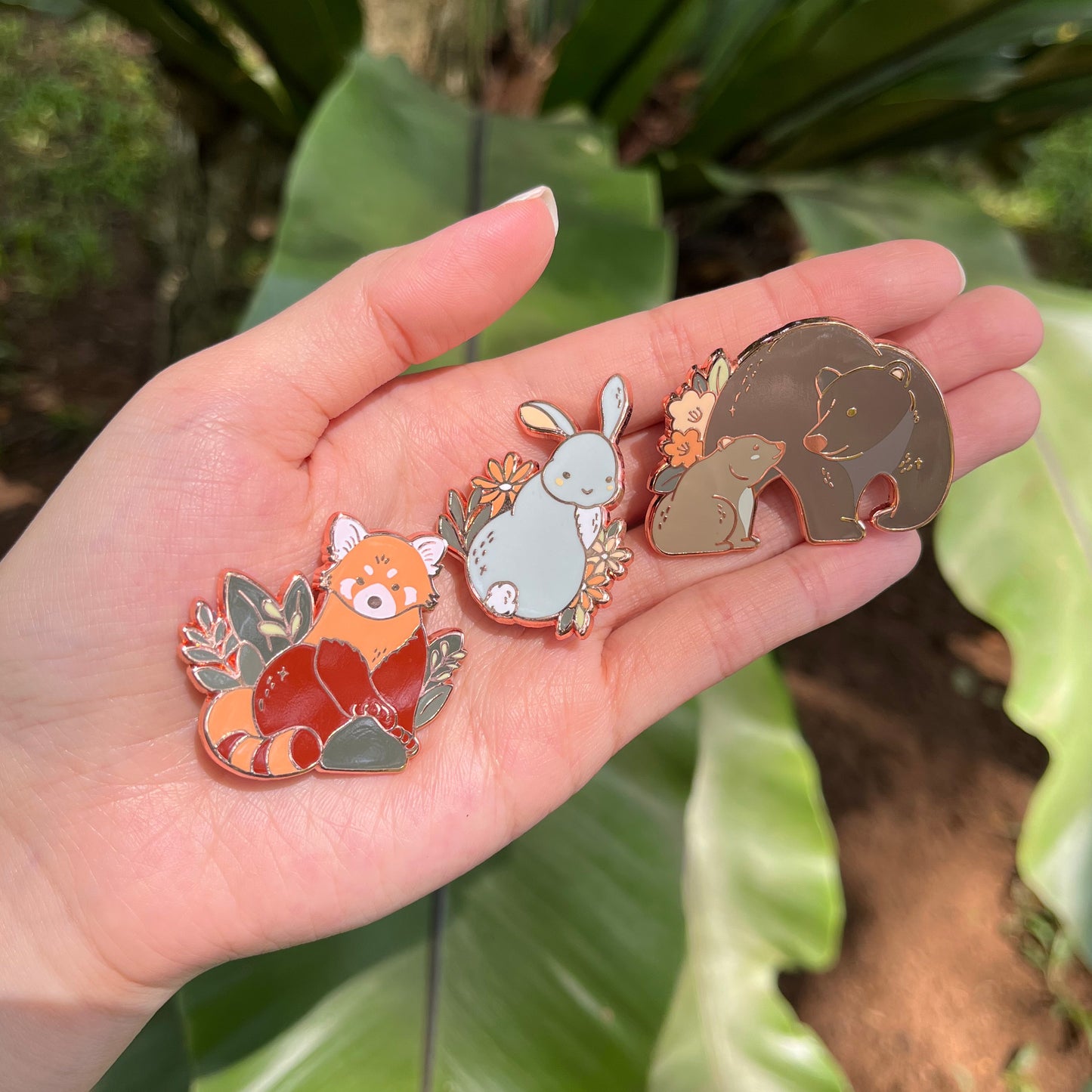 Forest Friends Enamel Pins Collector's Set of 3 (UP. $42)