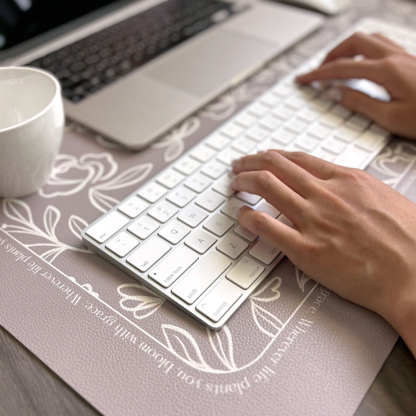 Ethereal Blooms Large Desk Pad