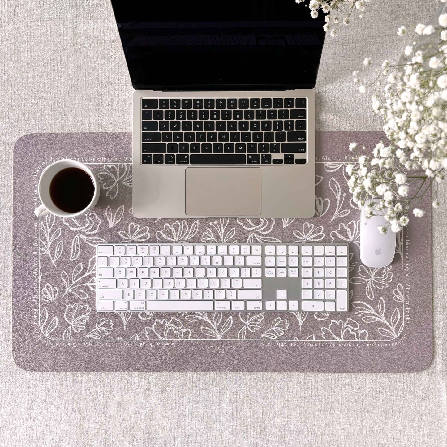 Ethereal Blooms Large Desk Pad