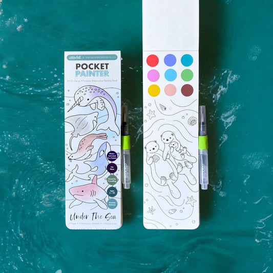 Under The Sea Pocket Painter Watercolour Painting Book (Ages 3-99) x Papercranes Design