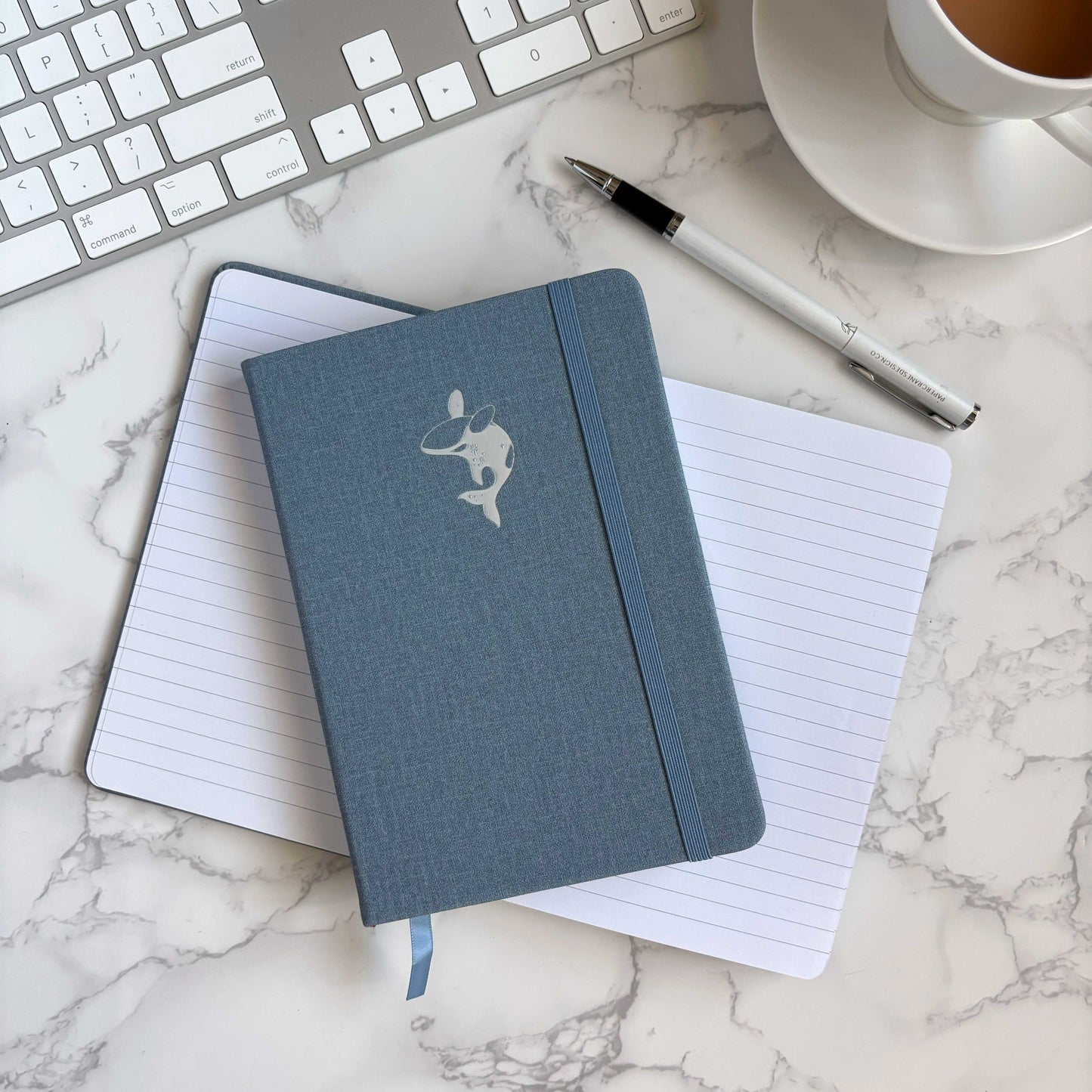 Orca | Linen B6 Lined Notebook