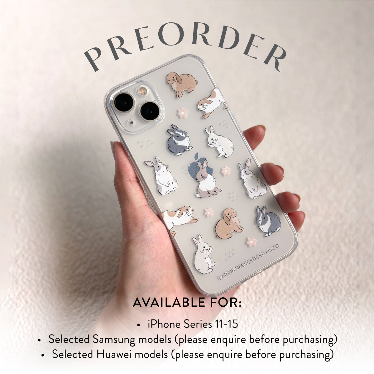 [PREORDER] Fluffy Bunny iPhone Case