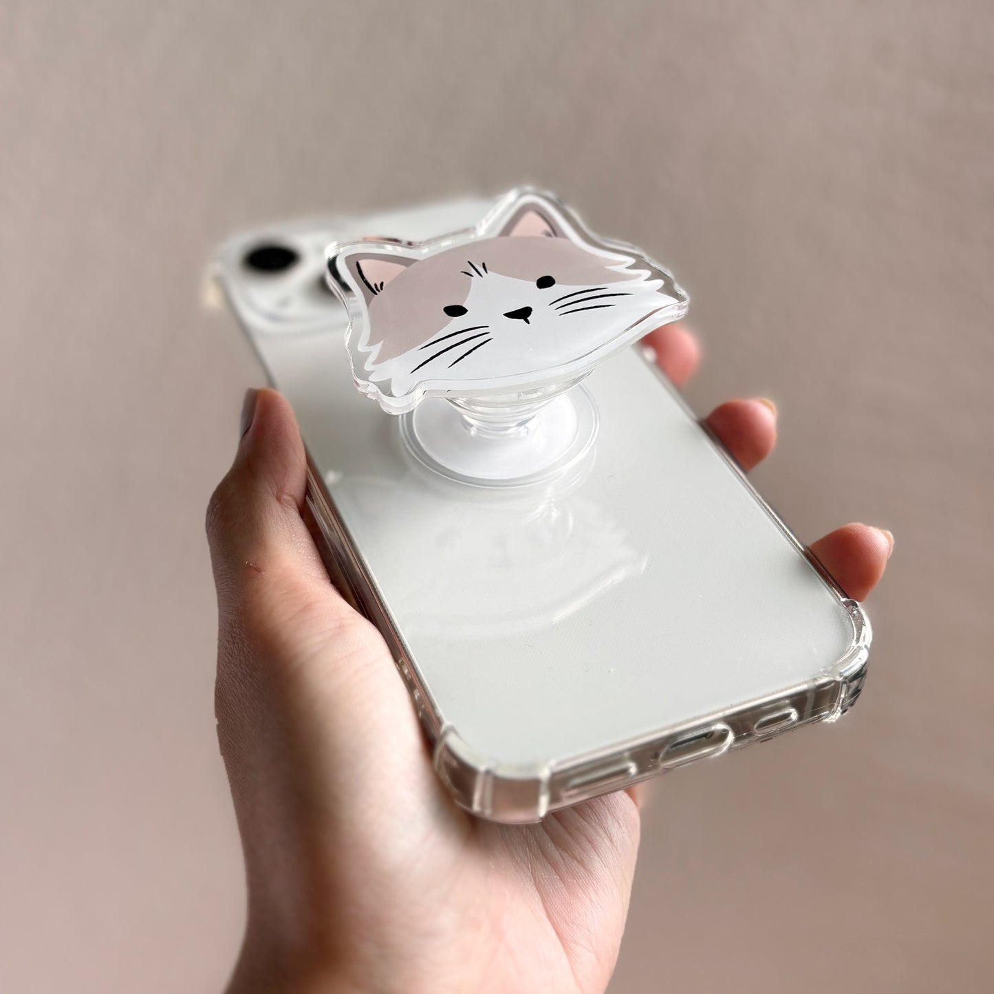 Cozy Kitty Acrylic Phone Grip