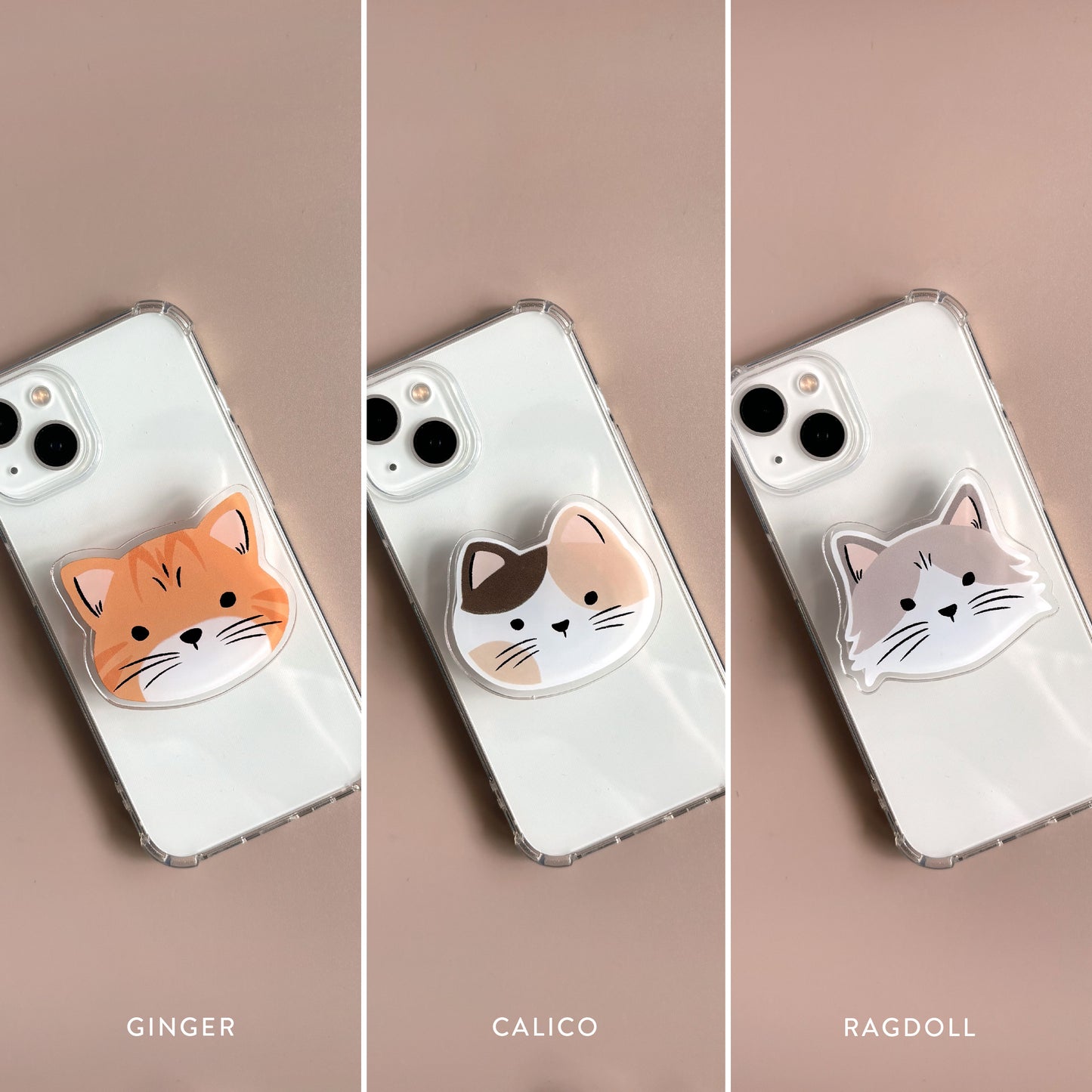 Cozy Kitty Acrylic Phone Grip