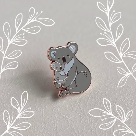 Quirky Critters Enamel Pin | Mama Koala & Joey