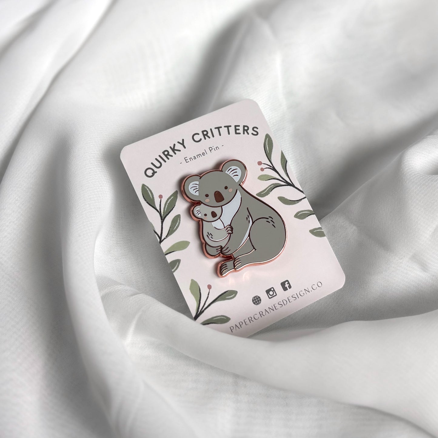 Quirky Critters Enamel Pin | Mama Koala & Joey