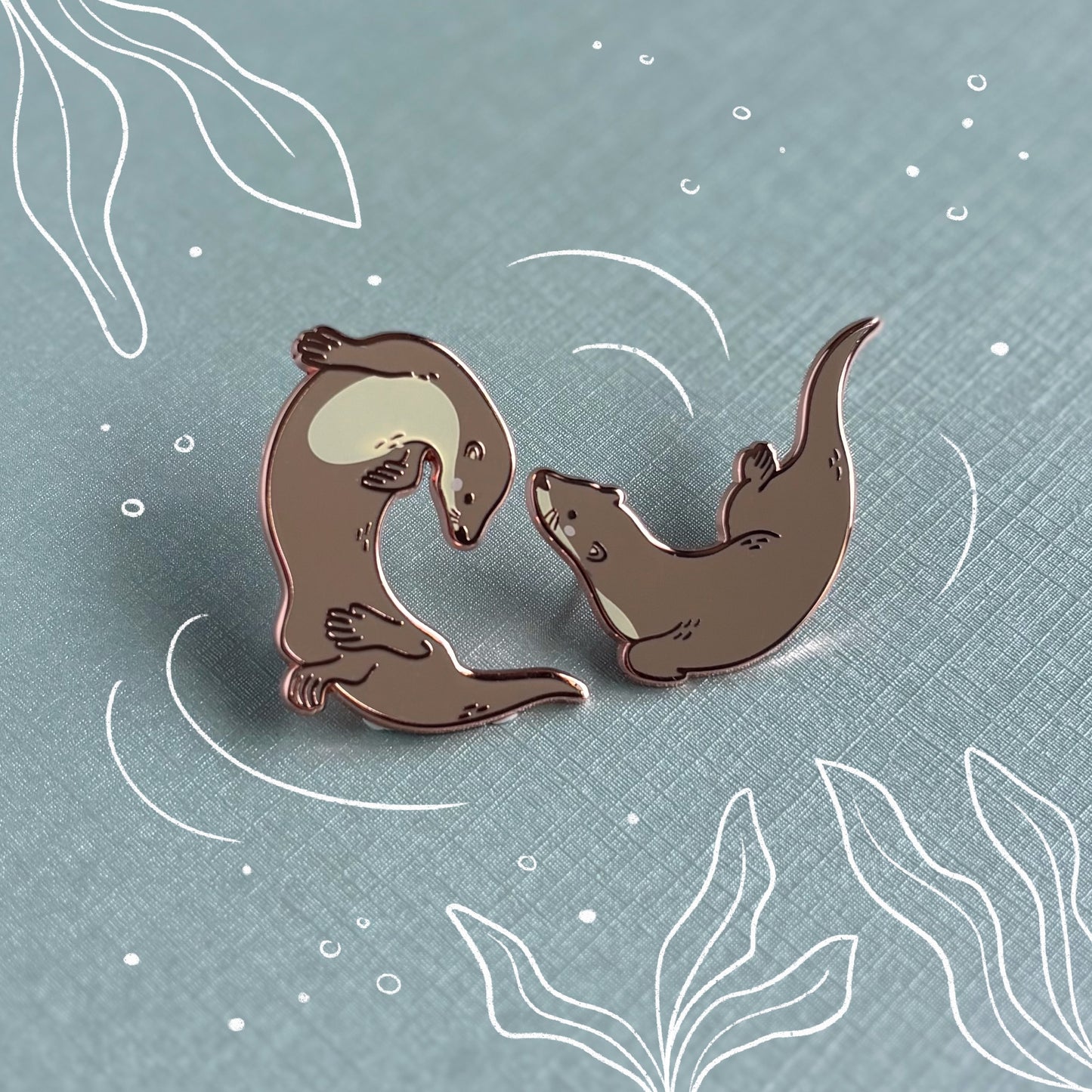 Quirky Critters Enamel Pin | Otter Pair