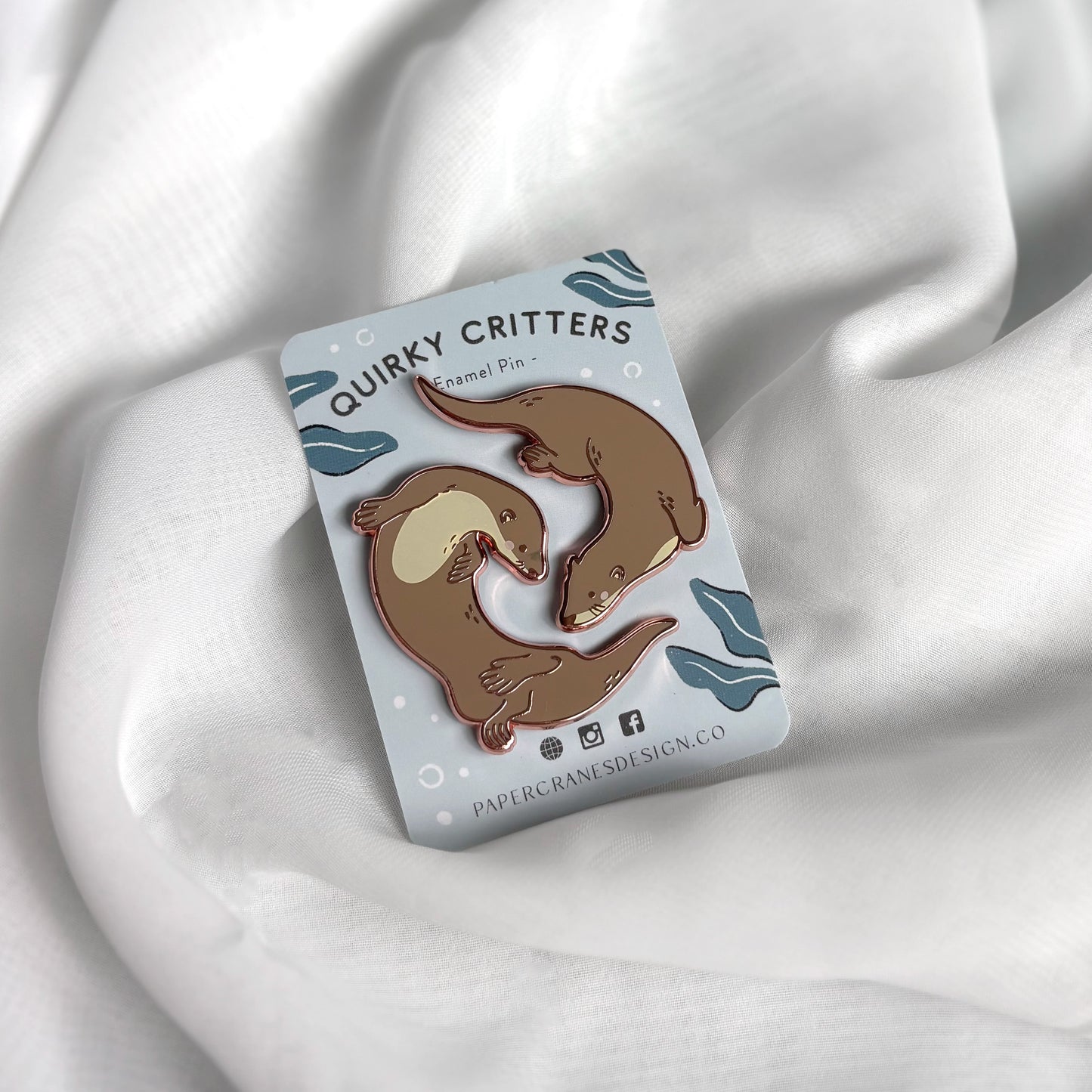 Quirky Critters Enamel Pin | Otter Pair