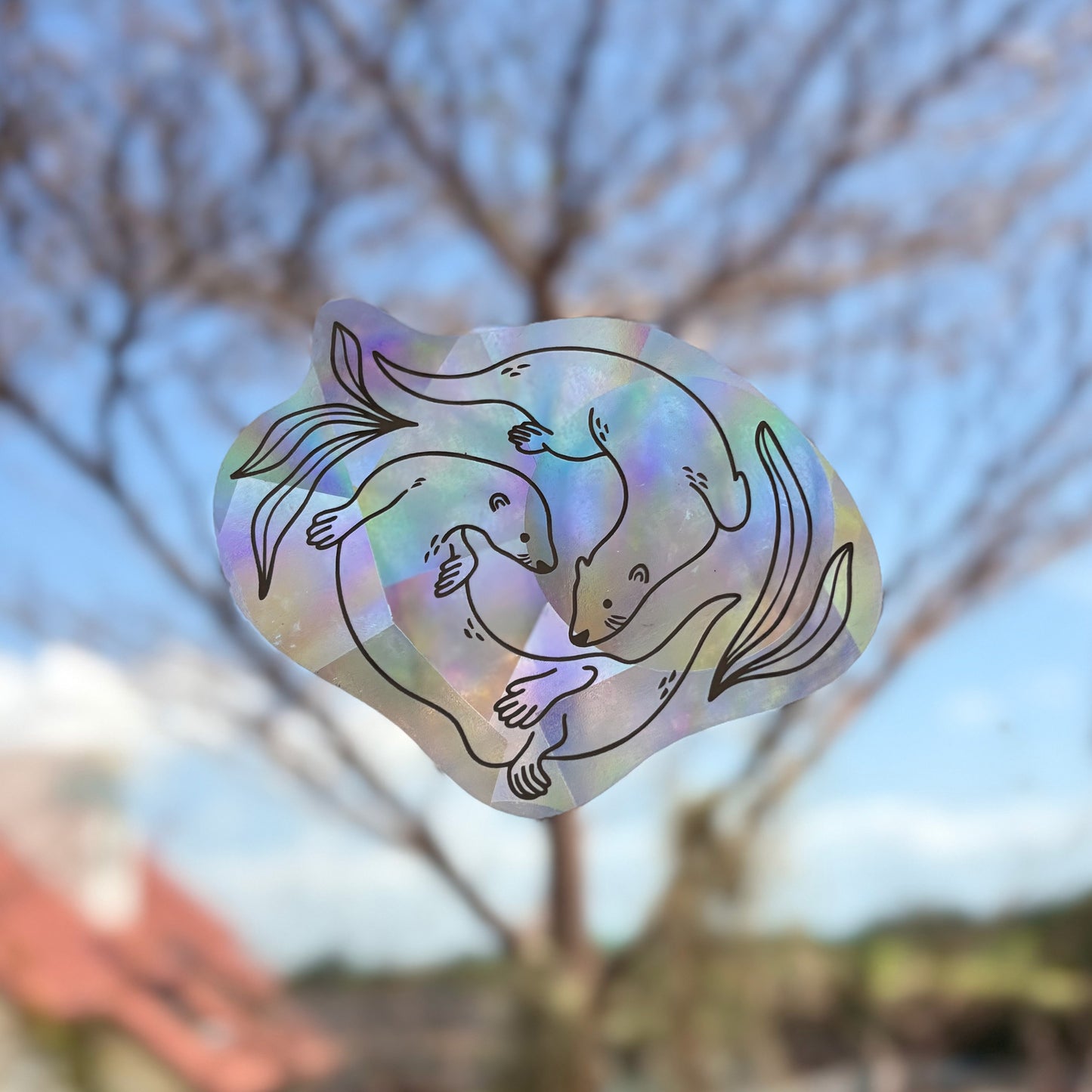 Otter Suncatcher | Rainbow Window Decal