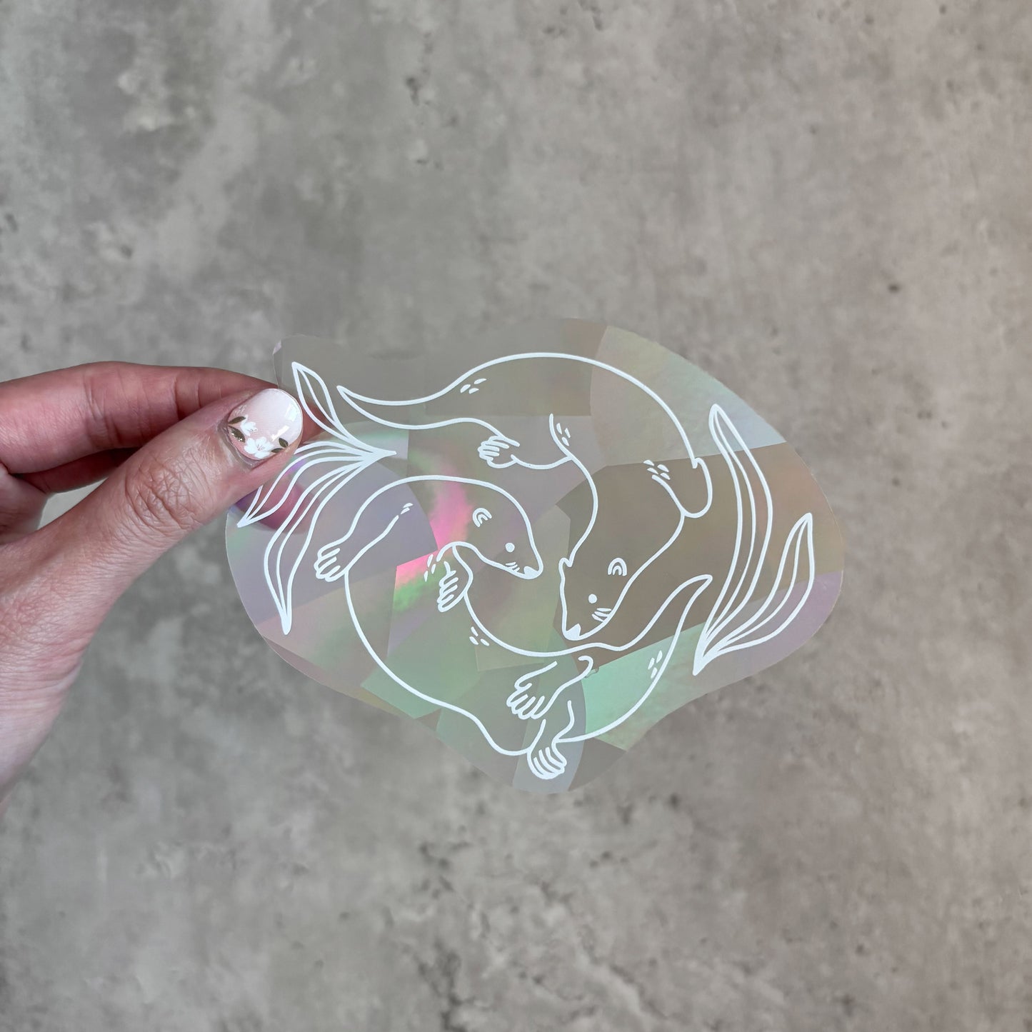 Otter Suncatcher | Rainbow Window Decal