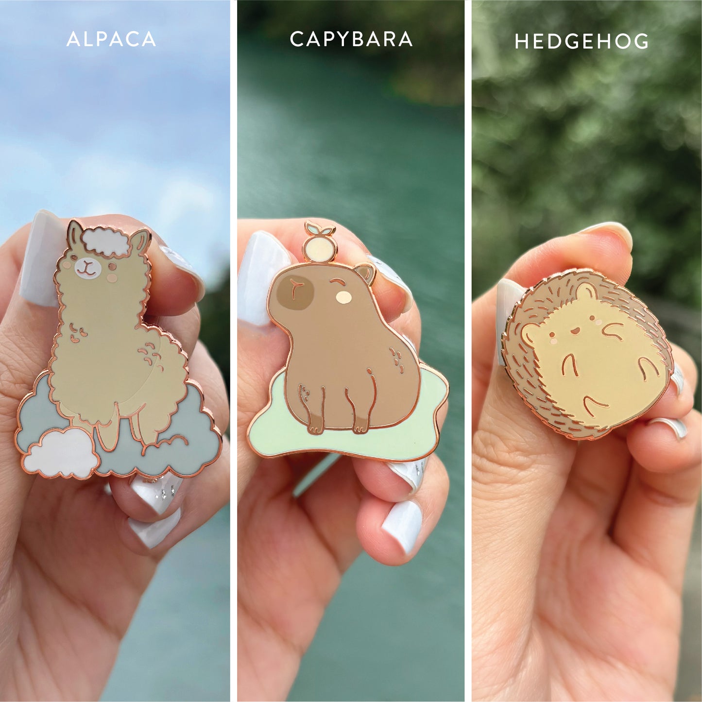 Quirky Critters Enamel Pins Collector's Set of 3 (UP. $42)