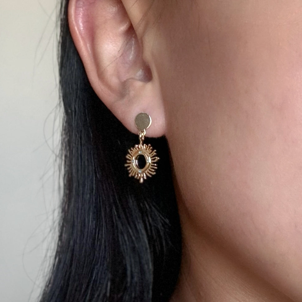 Solara (16k gold-plated) Circle Studs