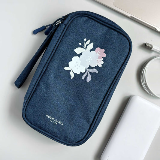 Winter Petals Travel Cable Organiser