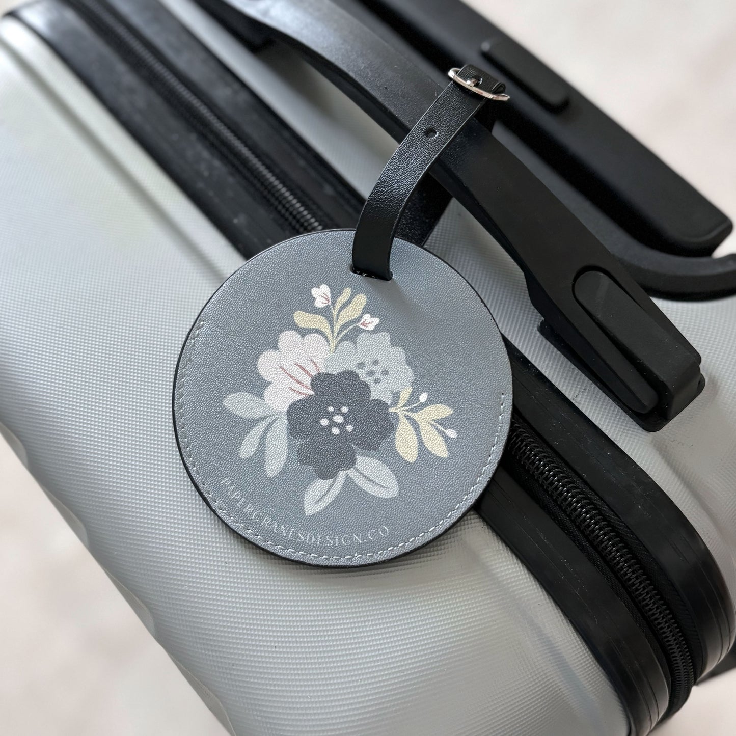 Winter Petals Luggage Tag