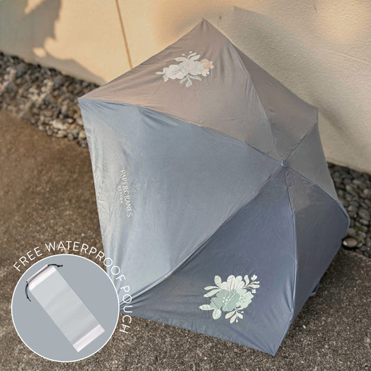 Winter Petals Mini Compact Umbrella