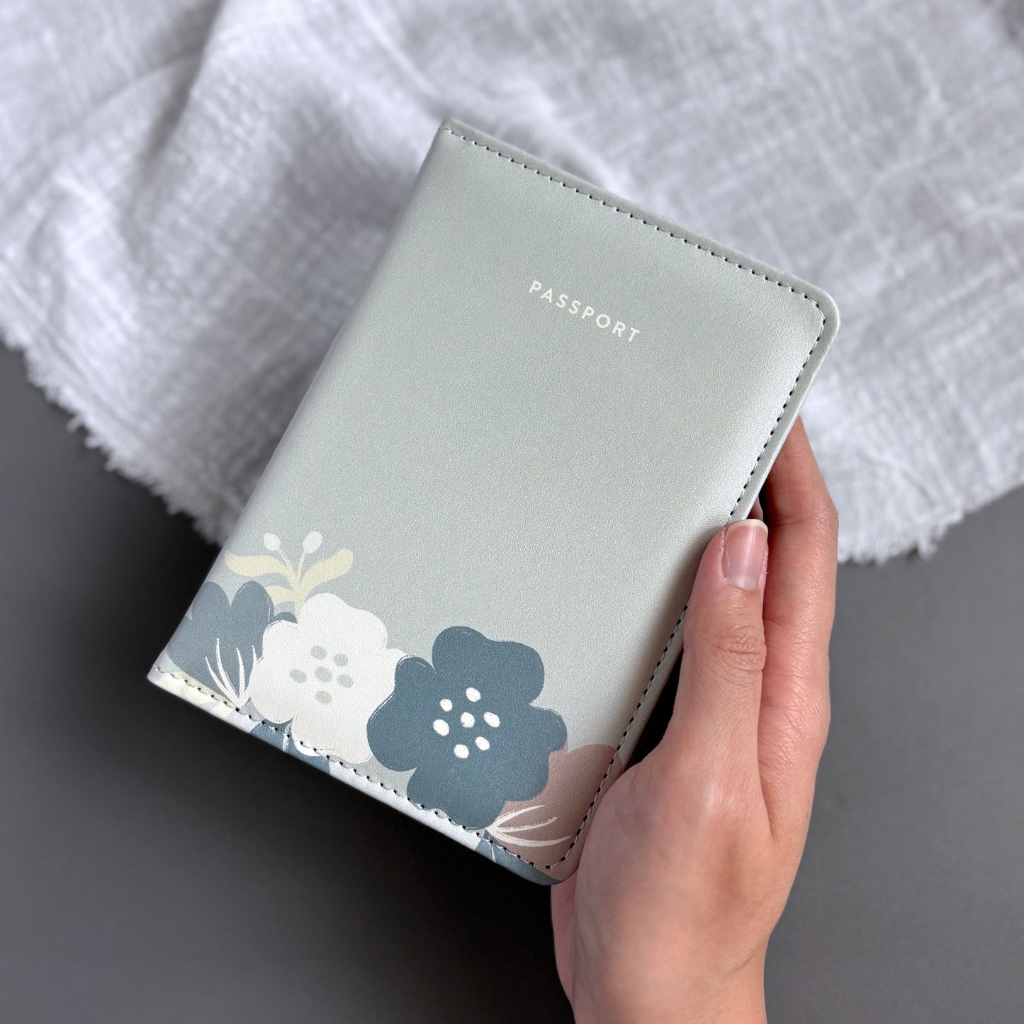 Winter Petals Passport Cover