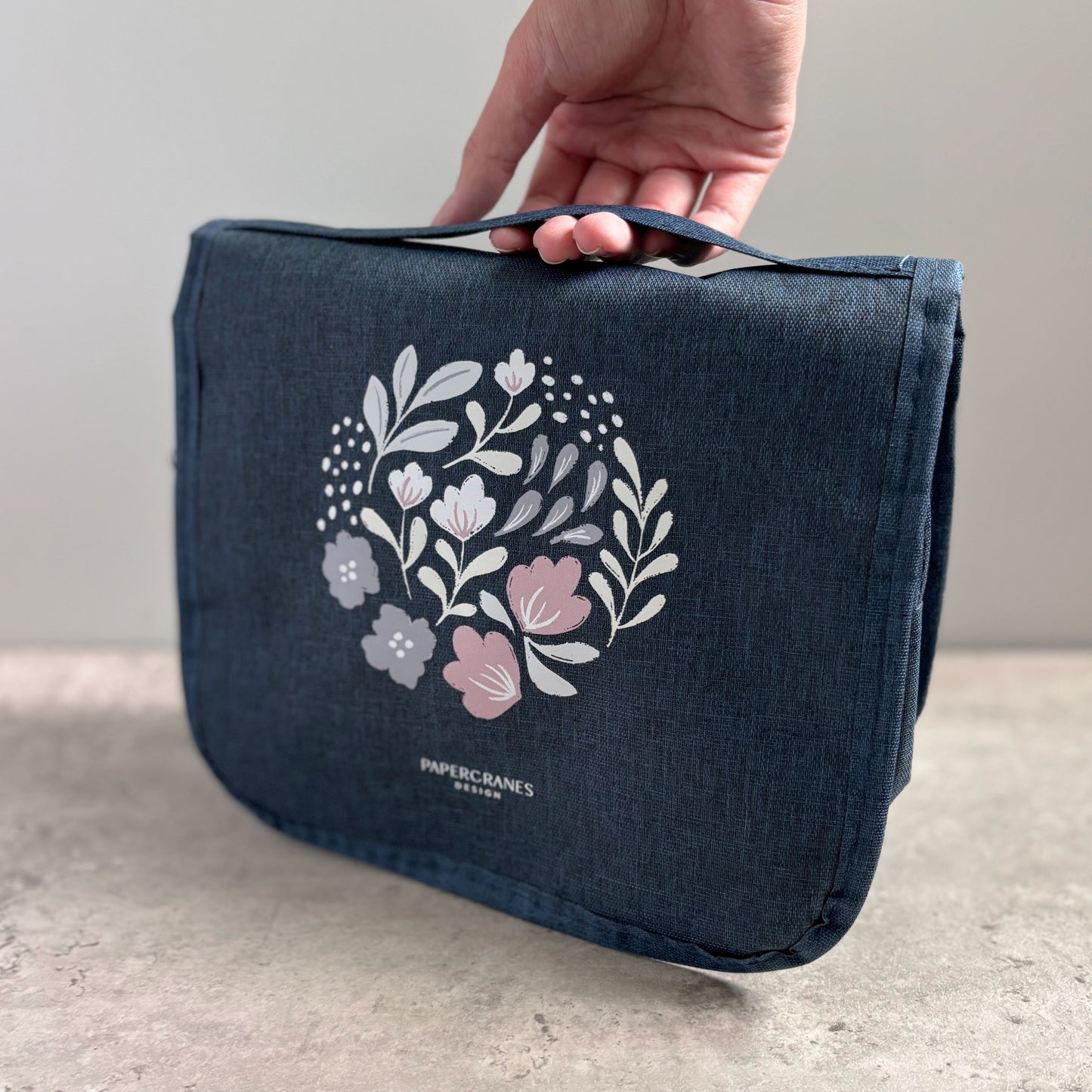 Winter Petals Travel Toiletry Pouch