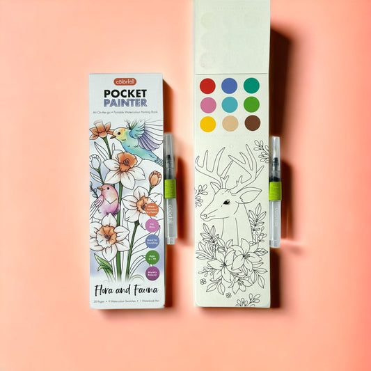 Flora & Fauna Pocket Painter Watercolour Painting Book (Ages 6-99)