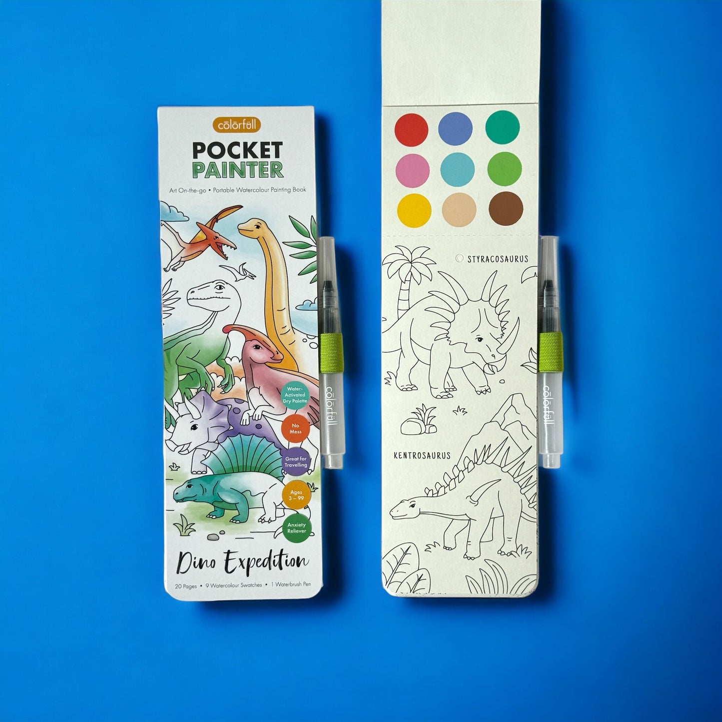 Dinosaur Expedition Pocket Painter Watercolour Painting Book (Ages 3-99)