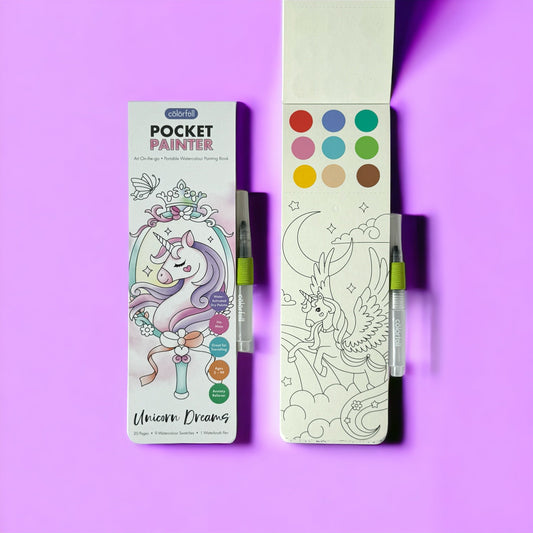 Unicorn Dreams Pocket Painter Watercolour Painting Book (Ages 3-99)